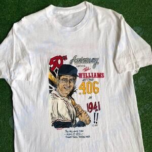 406 1941 Ted Williams Mlb Shirt Retro Tee